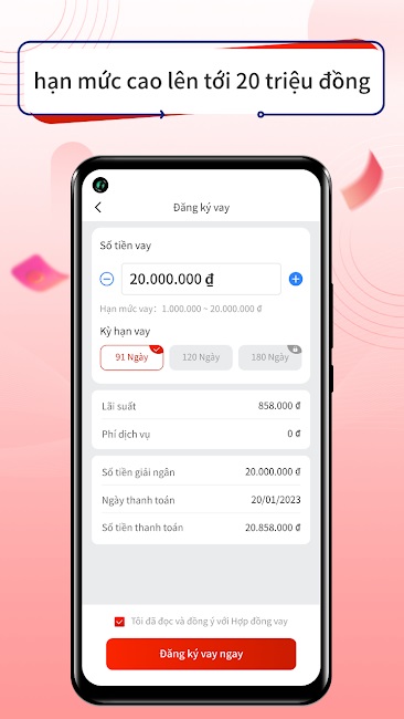 Hình ảnh minh họa app vay uy tín