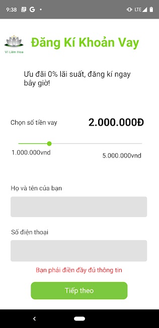 Hình ảnh minh họa app vay uy tín