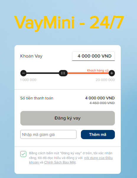 Hình ảnh minh họa app vay uy tín